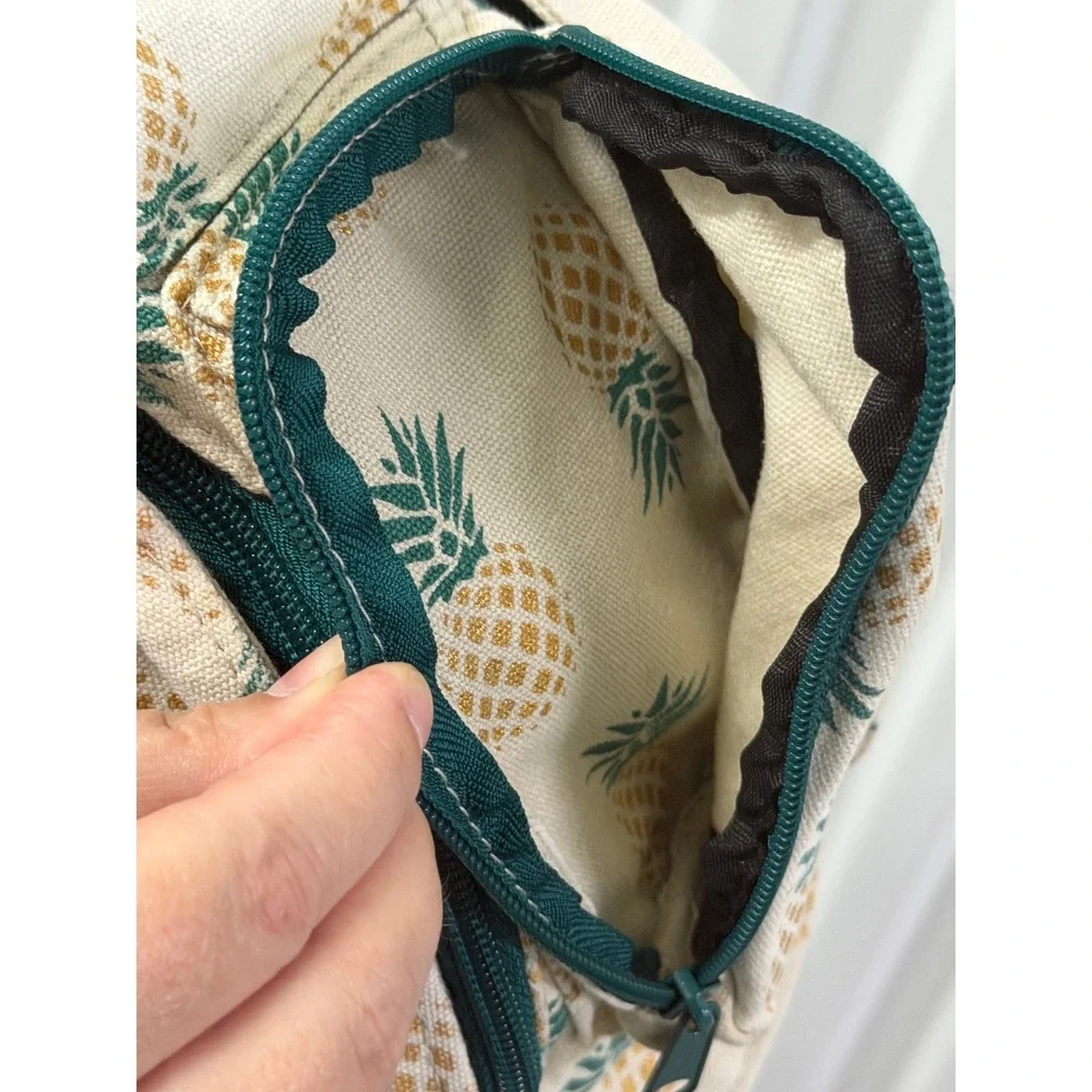 KAVU Rope Bag Sling Backpack Women OS Cream Pineapple Good Canvas Crossbody